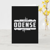 Odense Denmark City Skyline Cityscape Funny Gift Karte (Gelbe Blume)