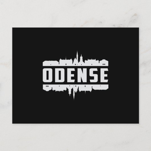 Odense Denmark City Skyline Cityscape Funny Gift Postkarte (Vorderseite)