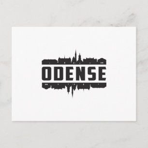 Odense Denmark City Skyline Cityscape Travel Gift Postkarte