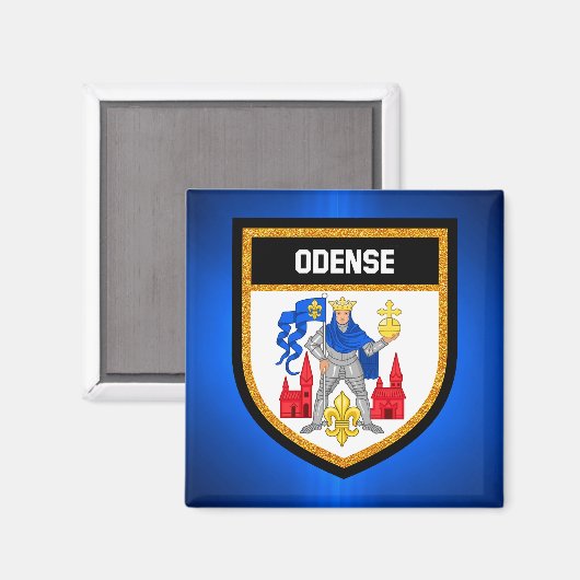 Odense Flag Magnet (Vorderseite/Rückseite)