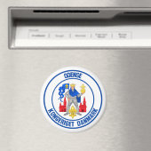 Odense Round Emblem Magnet (In Situ (Geschirrspüler))