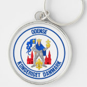 Odense Round Emblem Schlüsselanhänger (Vorne)