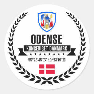 Odense Runder Aufkleber