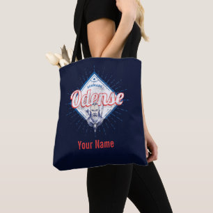 Odense Stadt Dänemark Retro Wikinger Vintage Souve Tasche