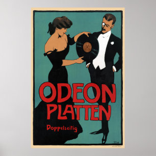 Odeon Platten Vintage Poster 1900
