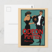 Odeon Platten Vintage Poster 1900 Postkarte (Vorne/Hinten)