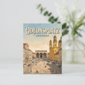 Odeonsplatz München Deutschland Postkarte (Stehend Vorderseite)