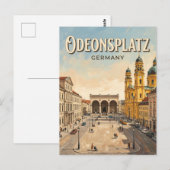Odeonsplatz München Deutschland Postkarte (Vorne/Hinten)