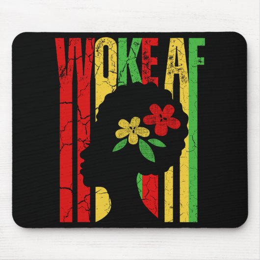 Oder Black History #Blackwiderstand Geweckt Af-T-S Mousepad (Vorne)