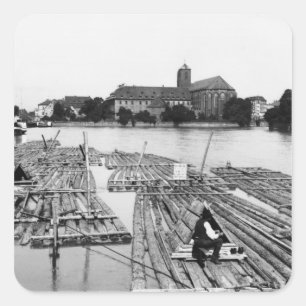 Oder Breslau Polen, c.1910 Quadratischer Aufkleber