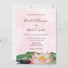ODER Code | Lotus Blume Wedding Einladung