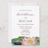 ODER Code | Lotus Blume Wedding Einladung (Vorderseite)