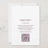 ODER Code | Lotus Blume Wedding Einladung (Rückseite)