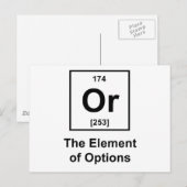 Oder das Element Optionen Postkarte (Vorne/Hinten)