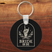 Oder Die Skeleton Hand Gothic Junggeselinnen-Absch Schlüsselanhänger (Vorderseite)