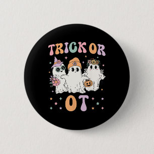Oder ein Arbeitstherapeut Halloween Gho Button