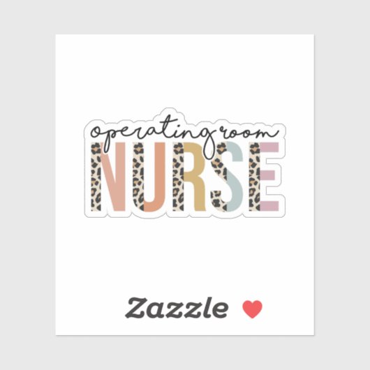 ODER Geschenk für Krankenpflege im Operationssaal Aufkleber (Blatt)