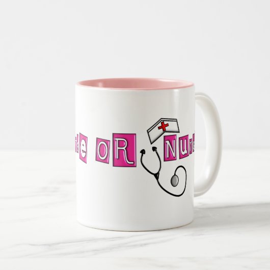 ODER Krankenschwester-Geschenke Zweifarbige Tasse (VorderseiteRechts)