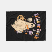 Oder lehren Groovy Lehrer Halloween Retro Floral G Fleecedecke (Vorderseite (Horizontal))