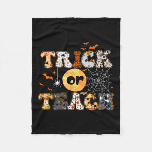 Oder lehren Groovy Lehrer Halloween Retro Floral G Fleecedecke