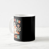 Oder lehren Groovy Lehrer Halloween Retro Floral G Kaffeetasse (Vorderseite Links)