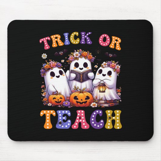 Oder lehrt Halloween Ghost Pumpkin Spooky Teacher  Mousepad (Vorne)