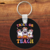 Oder lehrt Halloween Ghost Pumpkin Spooky Teacher Schlüsselanhänger (Vorderseite)