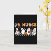 Oder Nurse Spooky Ghost Halloween Niedliche Pflege Karte (Gelbe Blume)