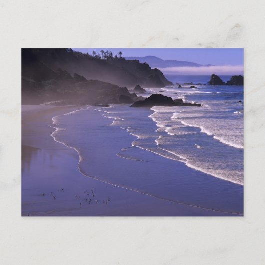 ODER, Oregon-Küste, Ecola SP, Indian Beach mit Postkarte (Vorderseite)