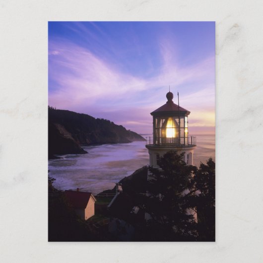 ODER, Oregon-Küste, Heceta Head Leuchtturm, auf Postkarte (Vorderseite)