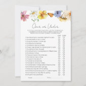 oder unter | Boho Brautparty Game Card Einladung (Vorderseite)