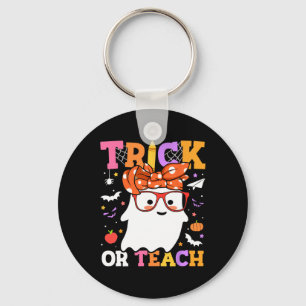 Oder unterrichten Lehrer glücklich Halloween-Geist Schlüsselanhänger