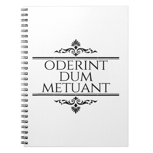 Oderint Dum Metuant Notizblock (Vorderseite)