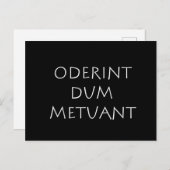 Oderint dum metuant postkarte (Vorne/Hinten)