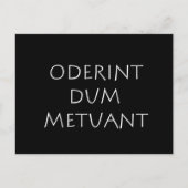 Oderint dum metuant postkarte (Vorderseite)