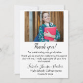 %odern Script Abschluss Dankeschön-Nachricht Dankeskarte (Rückseite)