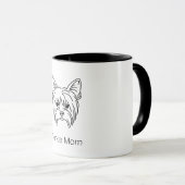 odern Yorkie Gesichtslinien Kunst Kaffeetasse | Pe (VorderseiteRechts)