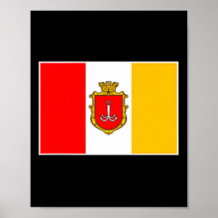 Odesa Odessa Stadtflagge Ukraine Schwarzes Meer  Poster