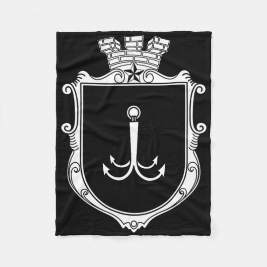 Odesa Odessa Wappen Ukraine Flagge Ukr Fleecedecke (Vorderseite)