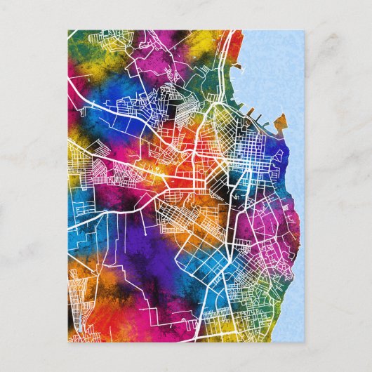Odesa Ukraine Stadtplan Postkarte (Vorderseite)