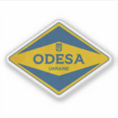 Odesa Ukraine Vintag Aufkleber (Vorderseite)