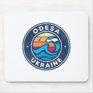 Odesa Ukraine Vintage-Nautik-Wellendesign Mousepad