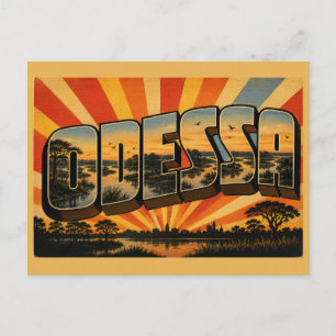 Odessa Delaware River Feuchtgebiet Wald Kunst Postkarte