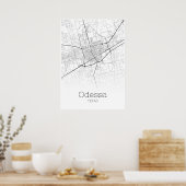 Odessa Map - Texas - City Map Poster (Küche)