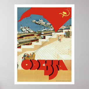 Odessa, Sowjetunion, Vintage-Reiseposter Poster