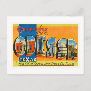 Odessa Texas TX Old Vintage Travel Souvenir Postkarte