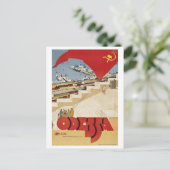 Odessa UdSSR Vintage Travel Poster Postkarte (Stehend Vorderseite)