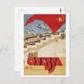 Odessa UdSSR Vintage Travel Poster Postkarte (Vorne/Hinten)
