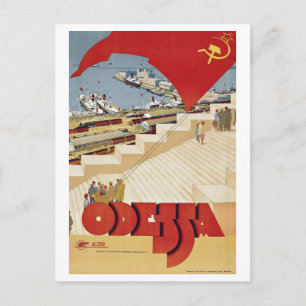 Odessa UdSSR Vintage Travel Poster Postkarte