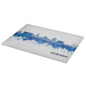 Odessa Ukraine Skyline Blue Schneidebrett (Ecke)